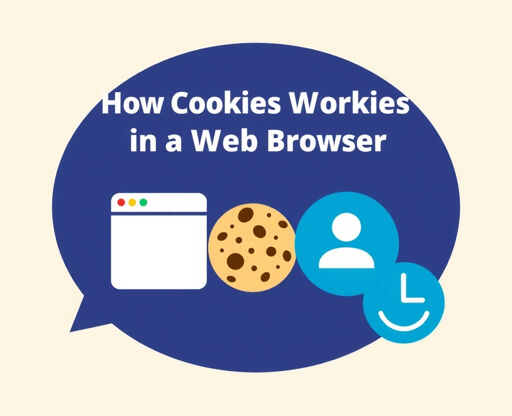 Infographie expliquant le fonctionnement des cookies sur un navigateur web