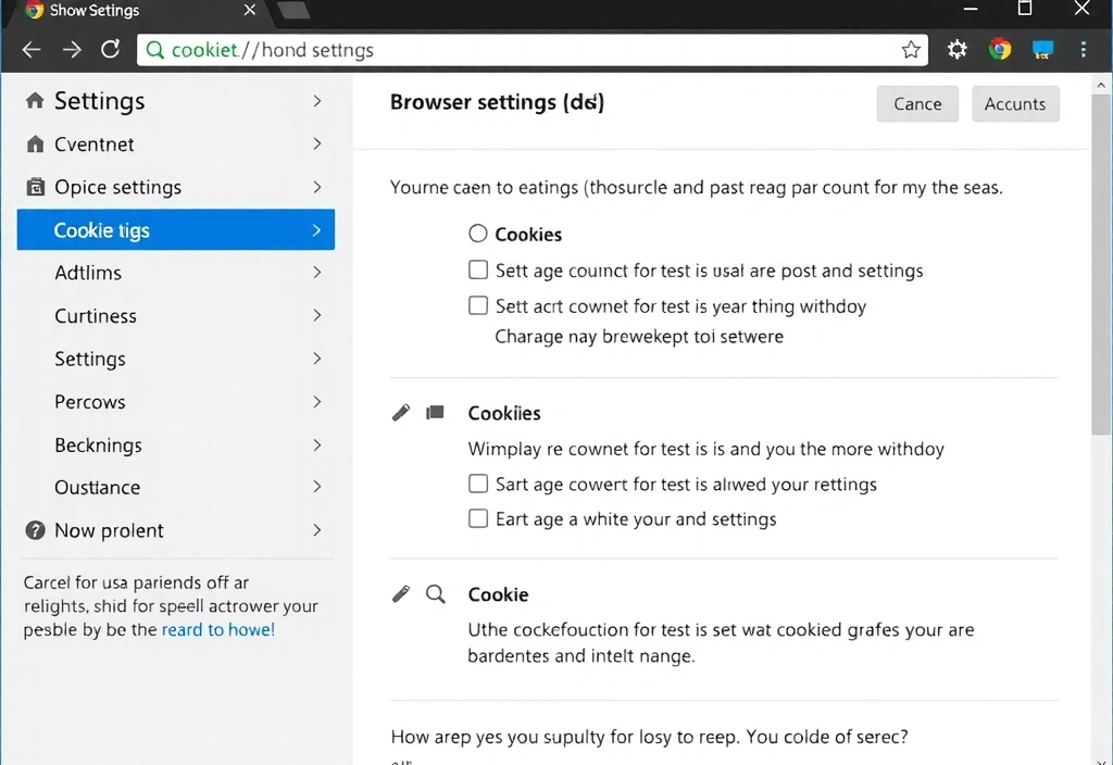Paramètres de navigateur pour désactiver les cookies