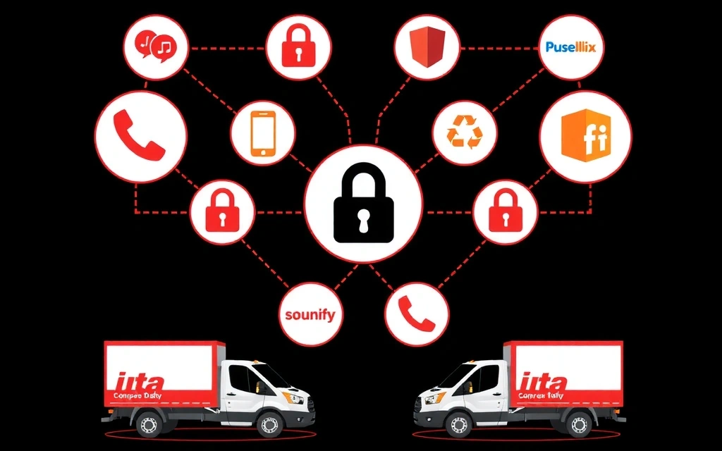 Représentation du partage sécurisé des données avec des partenaires