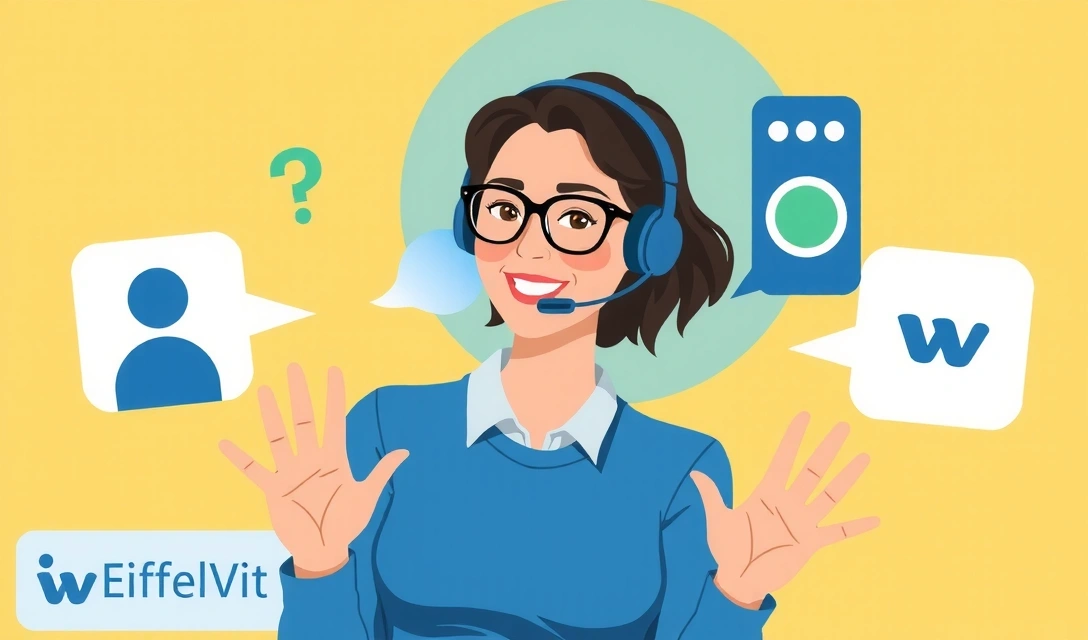 Représentation d'une équipe de support client prête à aider