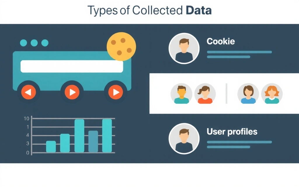 Visualisation des types de données collectées, comme formulaires et cookies