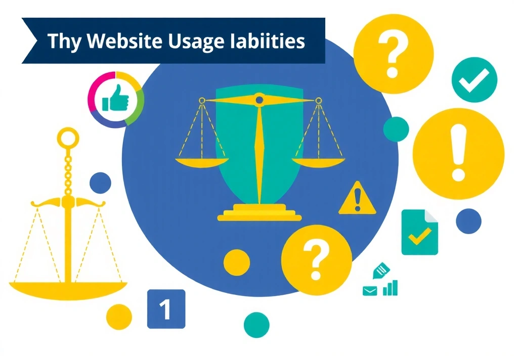 Graphique représentant les responsabilités et limitations légales pour les utilisateurs du site Eiffelvitcz