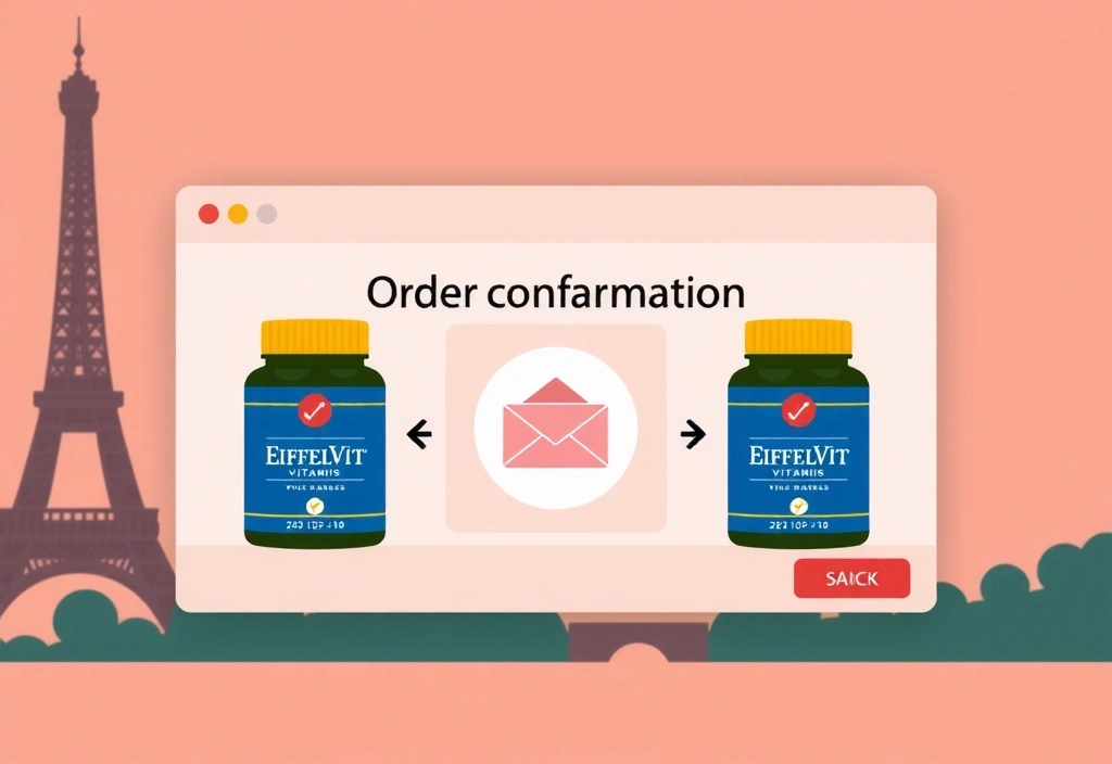 Illustration d'une commande confirmée avec des produits Eiffelvitcz