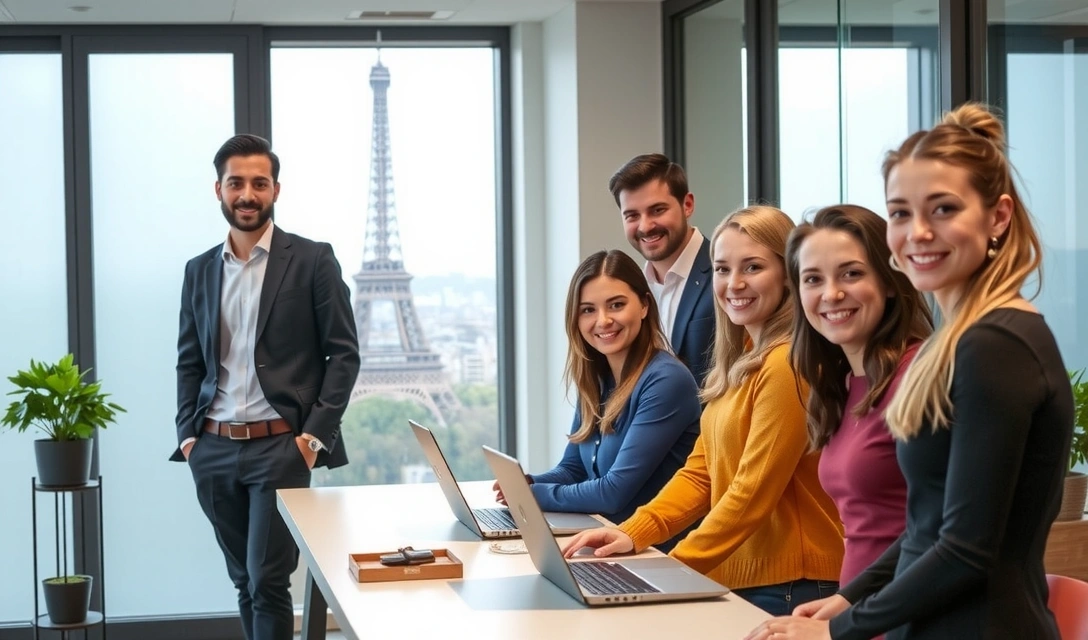 Équipe de service client Eiffelvitcz souriante